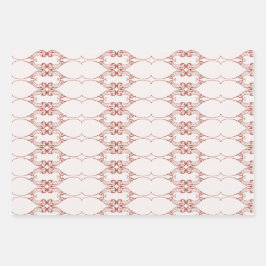 クリスマスヴィンテージアンティーク要素 ラッピングペーパーシート