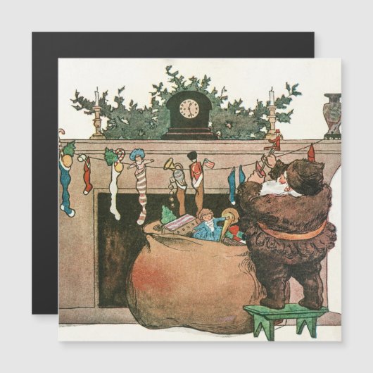 クリスマスヴィンテージアートホリデーカード (正面/裏面)