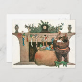 クリスマスヴィンテージアート シーズンポストカード (正面/裏面)