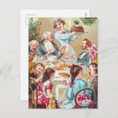 クリスマスヴィンテージアート シーズンポストカード (正面/裏面)