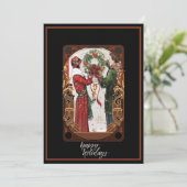 クリスマスヴィンテージアールデコカップル シーズンカード (スタンド正面)