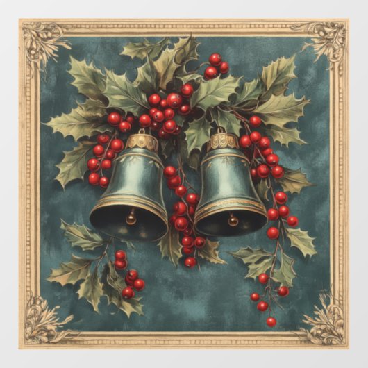 クリスマスヴィンテージウィンドウの固定 ウィンドウサイン (シート)