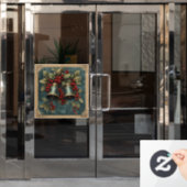 クリスマスヴィンテージウィンドウの固定 ウィンドウサイン (オフィスドア)