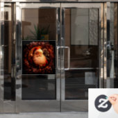 クリスマスヴィンテージウィンドウの固定 ウィンドウサイン (オフィスドア)