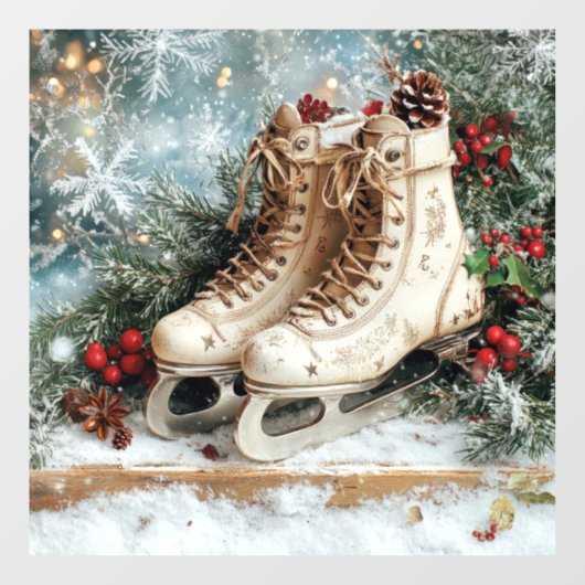 クリスマスヴィンテージウィンドウの固定 ウィンドウサイン (シート)