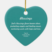 クリスマスヴィンテージエンジェル恵みオーナメント セラミックオーナメント (裏面)