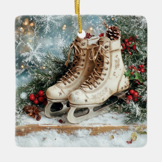 クリスマスヴィンテージオーナメント セラミックオーナメント (正面)