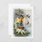 クリスマスヴィンテージカード サンキューカード (正面/裏面)