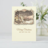 クリスマスヴィンテージカード サンキューカード (スタンド正面)