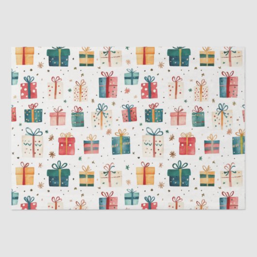 クリスマスヴィンテージギフトパッケージ 薄葉紙 (正面)