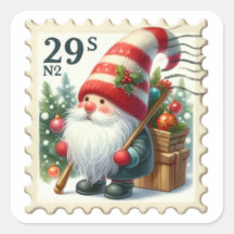 クリスマスヴィンテージグノームズ切手