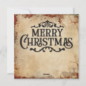 クリスマスヴィンテージグリーティングカード シーズンカード (裏面)