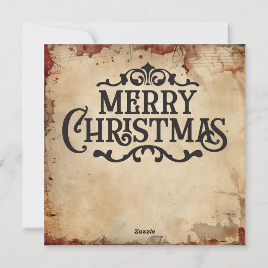 クリスマスヴィンテージグリーティングカード シーズンカード (裏面)