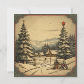 クリスマスヴィンテージグリーティングカード シーズンカード (正面)