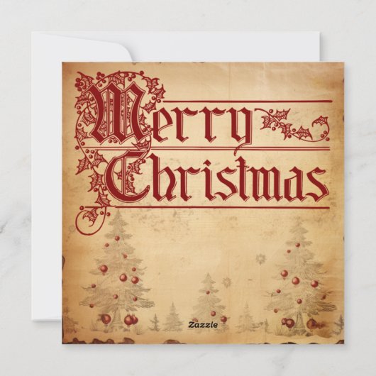 クリスマスヴィンテージグリーティングカード シーズンカード (裏面)