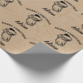 クリスマスヴィンテージサンタクロフト ラッピングペーパー (角)