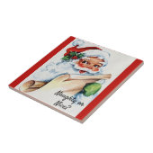 クリスマスヴィンテージサンタクロースいけなまたはニース タイル (側面)