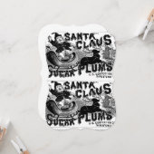 クリスマスヴィンテージサンタクロースフラットグリーティングカード カード (正面/裏面インサイチュ)