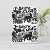 クリスマスヴィンテージサンタクロースフラットグリーティングカード カード (スタンド正面)