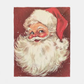クリスマスヴィンテージサンタクロースフリースブランケット フリースブランケット (正面)