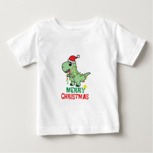 クリスマスヴィンテージサンタクロース水の色の休日 ベビーTシャツ