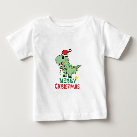 クリスマスヴィンテージサンタクロース水の色の休日 ベビーTシャツ (正面)