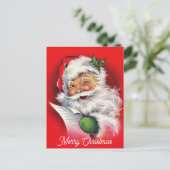 クリスマスヴィンテージサンタクロース ポストカード (スタンド正面)