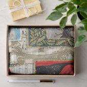 クリスマスヴィンテージサンタトラックラブラドールデクページ 薄葉紙 (ギフト)