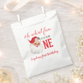 クリスマスヴィンテージサンタファースト誕生日 フェイバーバッグ (クリップ留めされた状態)