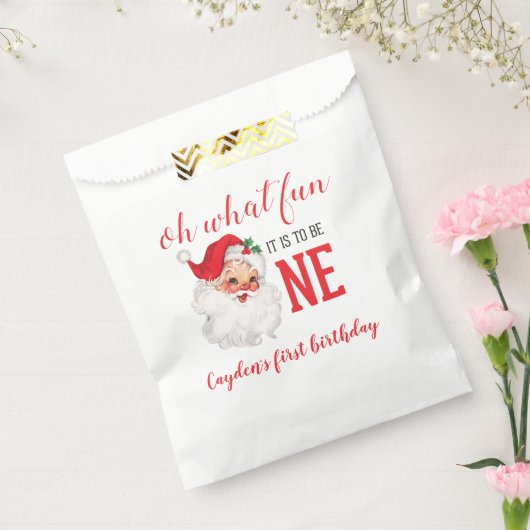 クリスマスヴィンテージサンタファースト誕生日 フェイバーバッグ (封をした状態)