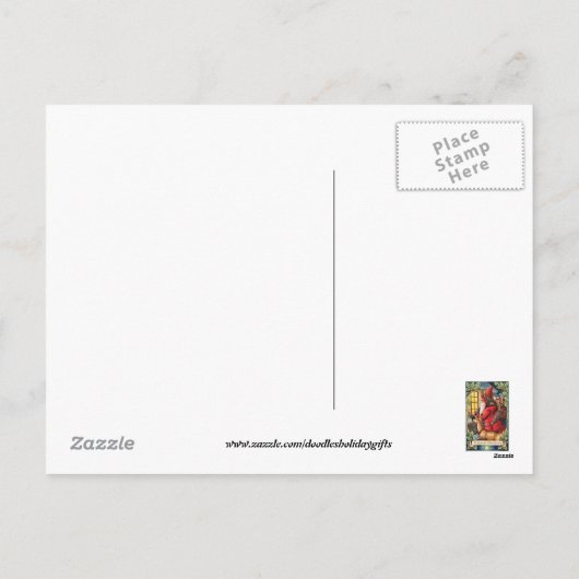 クリスマスヴィンテージサンタ葉書 シーズンポストカード (裏面)