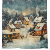 クリスマスヴィンテージシャワーカーテン シャワーカーテン (正面)