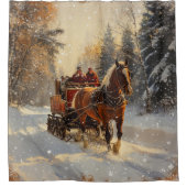 クリスマスヴィンテージシャワーカーテン シャワーカーテン (正面)