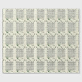 クリスマスヴィンテージシート音楽デッキザホール ラッピングペーパー (フラット)