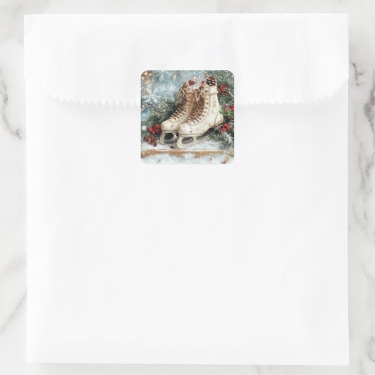 クリスマスヴィンテージシール スクエアシール (バッグ)