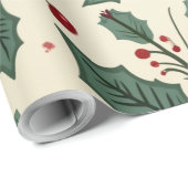 クリスマスヴィンテージスタイル包装紙 ラッピングペーパー (ロールコーナー)