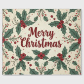 クリスマスヴィンテージスタイル包装紙 ラッピングペーパー (フラット)
