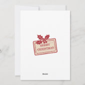 クリスマスヴィンテージスタンプ写真ホリデーカード シーズンカード (裏面)