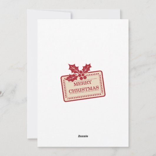 クリスマスヴィンテージスタンプ写真ホリデーカード シーズンカード (裏面)