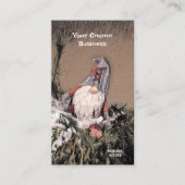 クリスマスヴィンテージセピアスケッチ素朴格言 名刺 (正面)