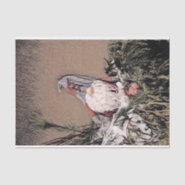 クリスマスヴィンテージセピアスケッチ素朴格言 薄葉紙