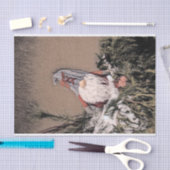 クリスマスヴィンテージセピアスケッチ素朴格言 薄葉紙 (クラフト)