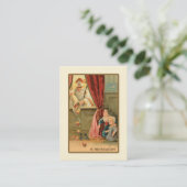 クリスマスヴィンテージセントニコラスデイ祈りの言葉カード 名刺 (スタンド正面)