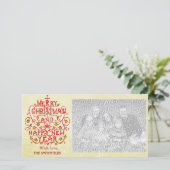 クリスマスヴィンテージタイポグラフィ シーズンカード (スタンド正面)