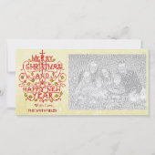 クリスマスヴィンテージタイポグラフィ シーズンカード (正面)