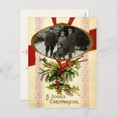 クリスマスヴィンテージテンプレートはがき シーズンポストカード (正面/裏面)