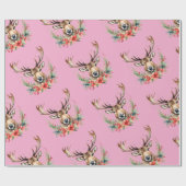 クリスマスヴィンテージトナカイ包装紙 ラッピングペーパー (フラット)