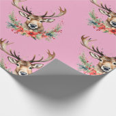 クリスマスヴィンテージトナカイ包装紙 ラッピングペーパー (角)