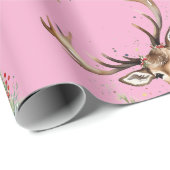 クリスマスヴィンテージトナカイ包装紙 ラッピングペーパー (ロールコーナー)