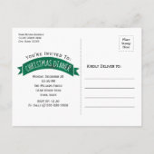 クリスマスヴィンテージトラックが日付を保存 案内ポストカード (裏面)